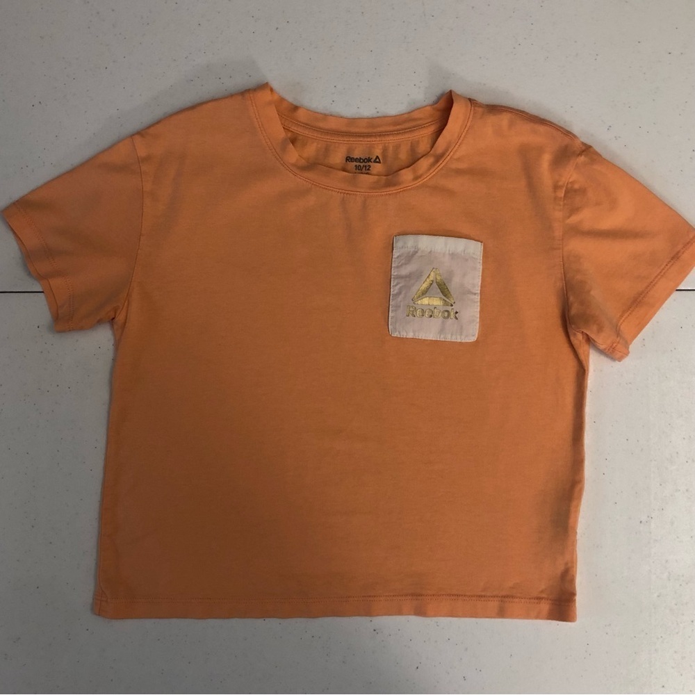 Reebok Kids Orange Cropped T-Shirt Size 10/12